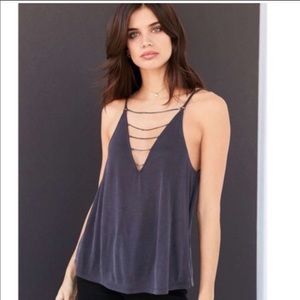 Urban outfitters black tank w chains